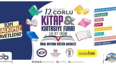 12. Çorlu Kitap ve Kırtasiye Fuarı Kapılarını Açıyor