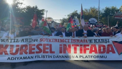 Adıyaman’da Filistin’e destek yürüyüşü