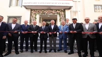 Akminare Yatılı Kız Kuran Kursu açılışına katılan Büyükakın;  Güzel gönüllü insanlar güzel hizmetlere vesile olur