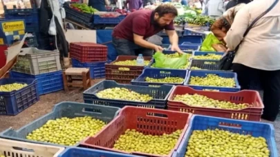 Bursa Tuz Pazarı’nda kurmalık zeytin satışı başladı