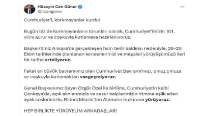 Çankaya Belediye Başkanı Hüseyin Can Güner’in Cumhuriyet Bayramı Etkinlikleri ile İlgili Açıklaması