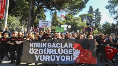 Kırık saçlar özgürlüğe Buca’da yürüdü