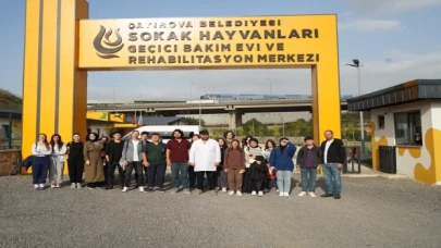 Kocaeli’de gençlerden sokak hayvanları merkezine ziyaret