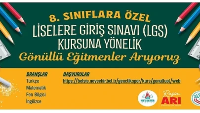 LGS kursları için gönüllü eğitmen başvuruları başladı