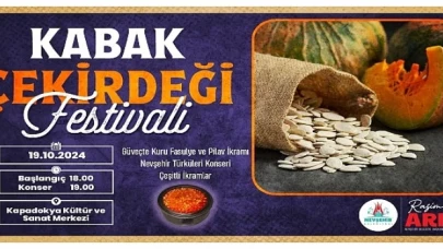 Nevşehir Belediyesi 1. Kabak Çekirdeği Festivali hafta sonu yapılacak.