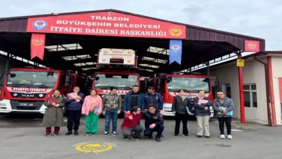 Trabzon Büyükşehir’den özel gereksinimli öğrencilere itfaiye eğitimi