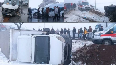 Bitlis'te 23 araç birbirine girdi, 31 kişi yaralandı