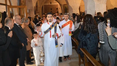 Mardin’deki tarihi Kırklar Kilisesi’nde Noel ayini gerçekleştirildi