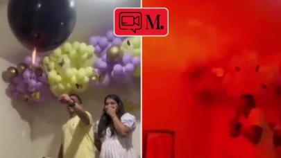 Cinsiyet partisinde helyum dolu balon bomba gibi patladı