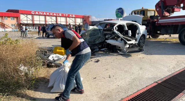 Çanakkale’de sürücünün hayatını kaybettiği kazada otomobilden çok miktarda uyuşturucu madde çıktı