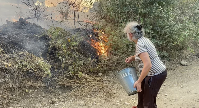 Çanakkale’deki orman yangınına havadan ve karadan müdahale ediliyor