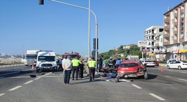 Tekirdağ’da iki otomobilin çarpıştığı kazada 1 kişi öldü, 4 kişi yaralandı