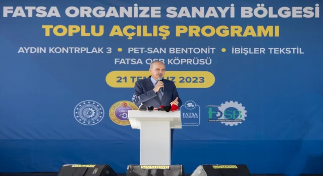 TBMM Başkanı Kurtulmuş, Fatsa’da Organize Sanayi Bölgesi Toplu Açılış Programı’nda konuştu: