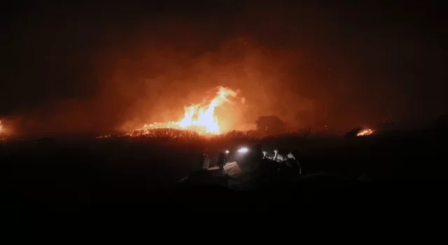 GÜNCELLEME  Çeşme’de makilik alanda çıkan yangına müdahale ediliyor