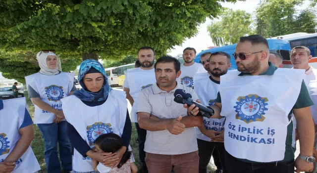 Çorum’da tekstil işçileri sendikaya üye oldukları için işten çıkarıldıkları iddiasıyla eylem başlattı