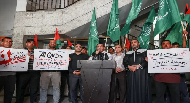 İsrailli Bakan BenGvir’in Mescidi Aksa baskını Gazze’de protesto edildi