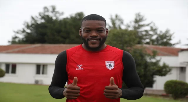 Olivier Ntcham, gol sevinçlerinde attığı taklaya Samsunspor’da devam etmek istiyor