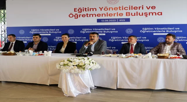 Milli Eğitim Bakanı Tekin, Rize’de eğitim yöneticileri ve öğretmenlerle buluştu: