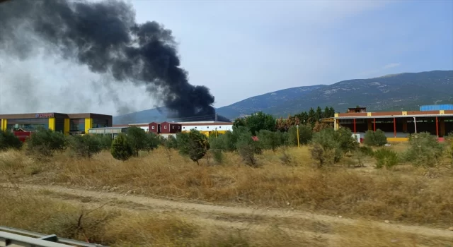 İzmir’de ahşap palet fabrikasında çıkan yangın kontrol altına alındı