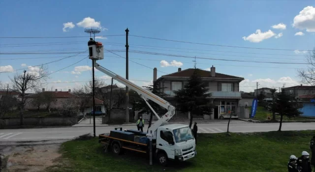 Trakya’da göçmen kuşların akıma kapılmaması için elektrik direklerine özel platformlar kuruldu