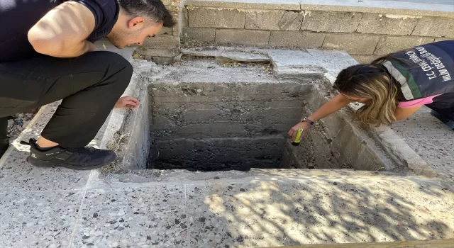 Gaziantep’te ağır hasarlı binanın su kuyusuna düşen kedi yavrusu kurtarıldı