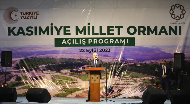 Çalışma ve Sosyal Güvenlik Bakanı Işıkhan, Mardin’de ”Millet Ormanı” açılışında konuştu: