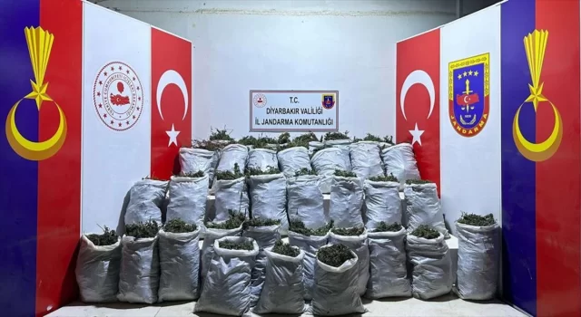 Diyarbakır’da 202 kilogram esrar ve 10 bin kök kenevir ele geçirildi