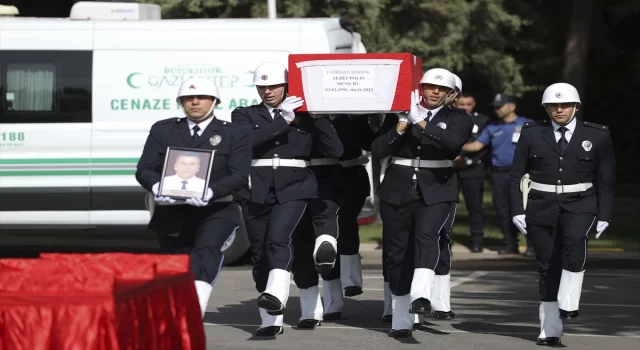 Gaziantep’te şehit olan polis memurunun naaşı memleketine uğurlandı