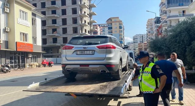 Alanya’da dron ile safari araçları denetlendi