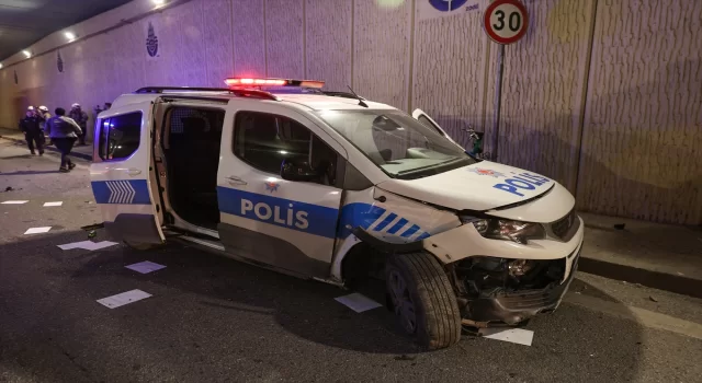 Maltepe’de polis aracına çarpıp kaçan hafriyat kamyonu sürücüsü yakalandı