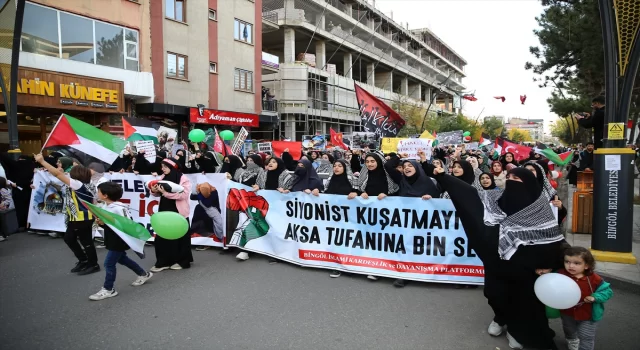 Bingöl’de kadınlar Gazze için yürüdü