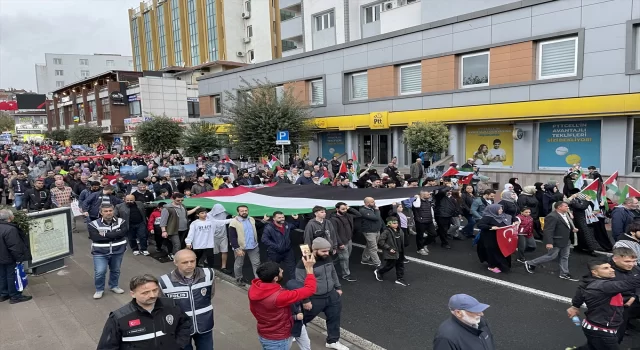 Tekirdağ’da Filistin’e destek yürüyüşü düzenlendi 