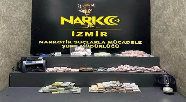 İzmir’de uyuşturucu baskınında 8 milyon lira değerinde döviz ele geçirildi