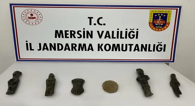 Mersin’de tarihi eser niteliğinde 6 obje ele geçirildi