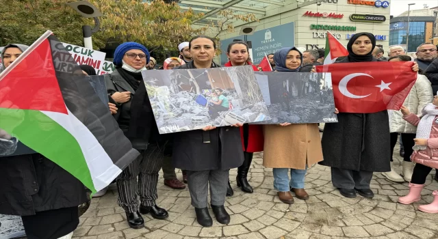 Tekirdağ ve Kırklareli’nde İsrail’in Gazze’ye yönelik saldırıları protesto edildi