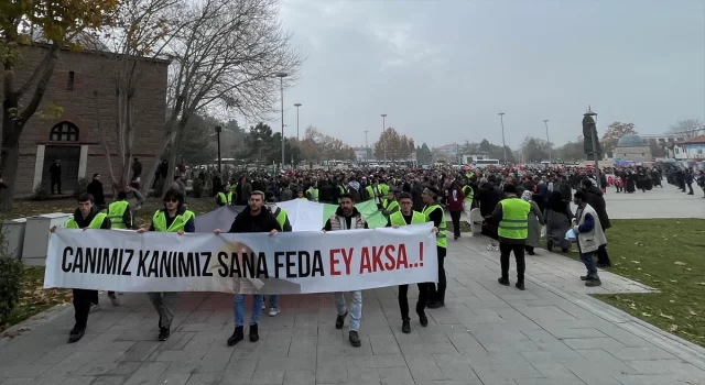 Konya’da İsrail’in Gazze’ye saldırıları protesto edildi