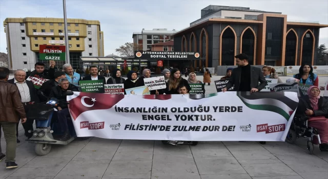 Afyonkarahisar’da İsrail’in Gazze’ye yönelik saldırıları protesto edildi 