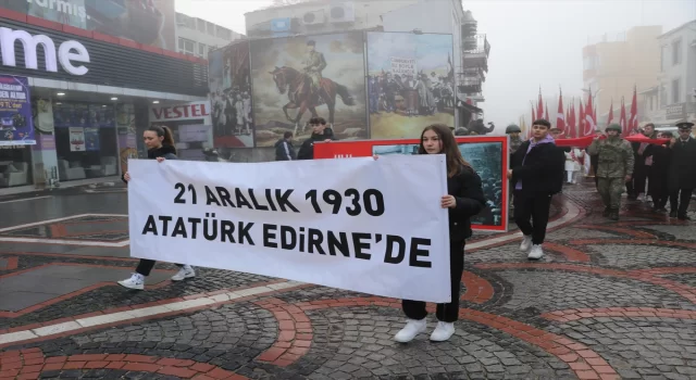 Gazi Mustafa Kemal Atatürk’ün Edirne’ye gelişinin 93. yıl dönümü kutlandı