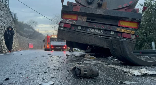 Sarıyer’de kamyonla tankerin çarpışması sonucu 1 kişi öldü, 3 kişi yaralandı