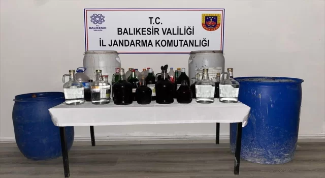 Balıkesir’de 2 bin 342 litre sahte içki ele geçirildi