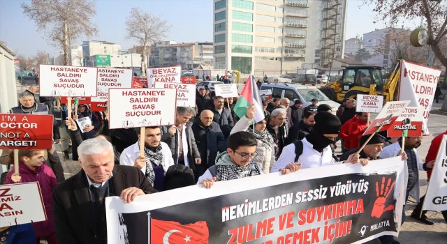 Malatya’da sağlık çalışanları Filistin için yürüdü