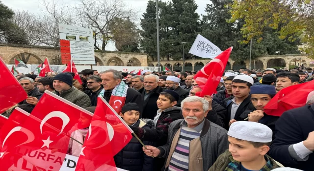 Şanlıurfa’da İsrail’in Gazze saldırıları ile terör örgütü PKK protesto edildi