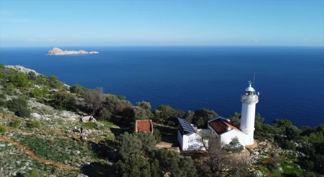 Gelidonya Feneri havadan görüntülendi 