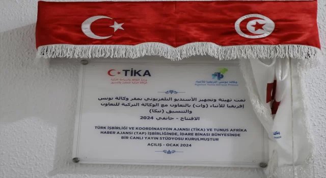 TİKA, Tunus resmi ajansı için canlı yayın stüdyosu kurdu