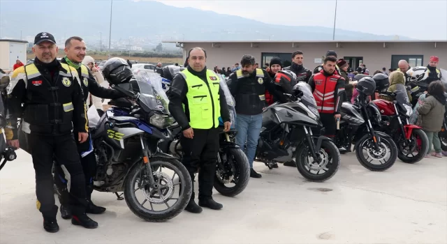 Motosikletliler depremzedeler için Hatay’da bir araya geldi 