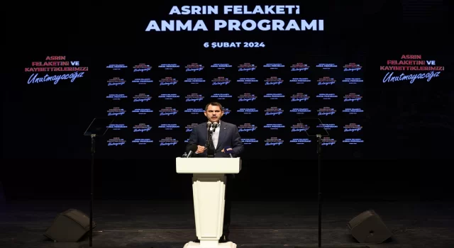 İBB Başkan adayı Murat Kurum ”Asrın Felaketi Anma Programı”nda konuştu: