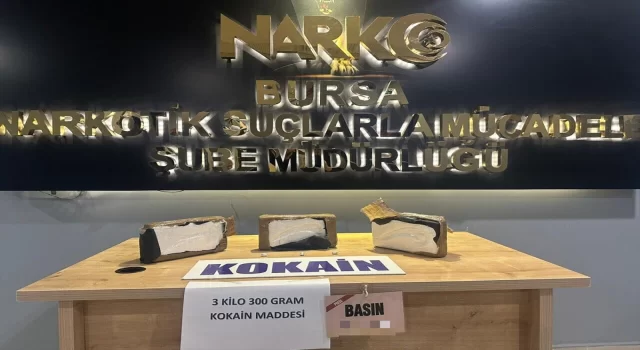 Bursa’da uyuşturucu operasyonunda 3 kilogram kokain ele geçirildi