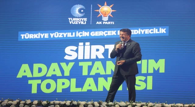 AK Parti’li Zeybekci, partisinin Siirt aday tanıtım toplantısında konuştu: