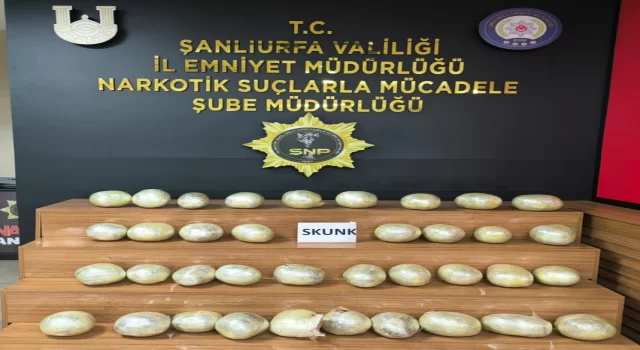 Şanlıurfa’da 34 kilogram sentetik uyuşturucu ele geçirildi