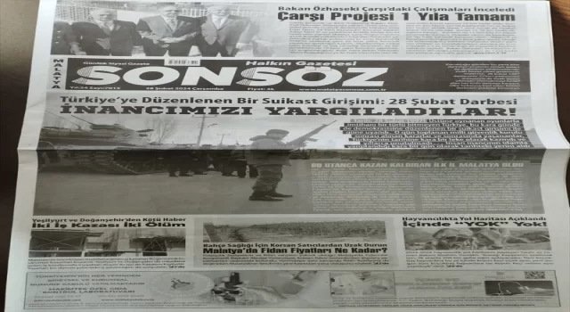 Malatya’nın ilk renkli gazetesi 28 Şubat’ta siyahbeyaz basıldı